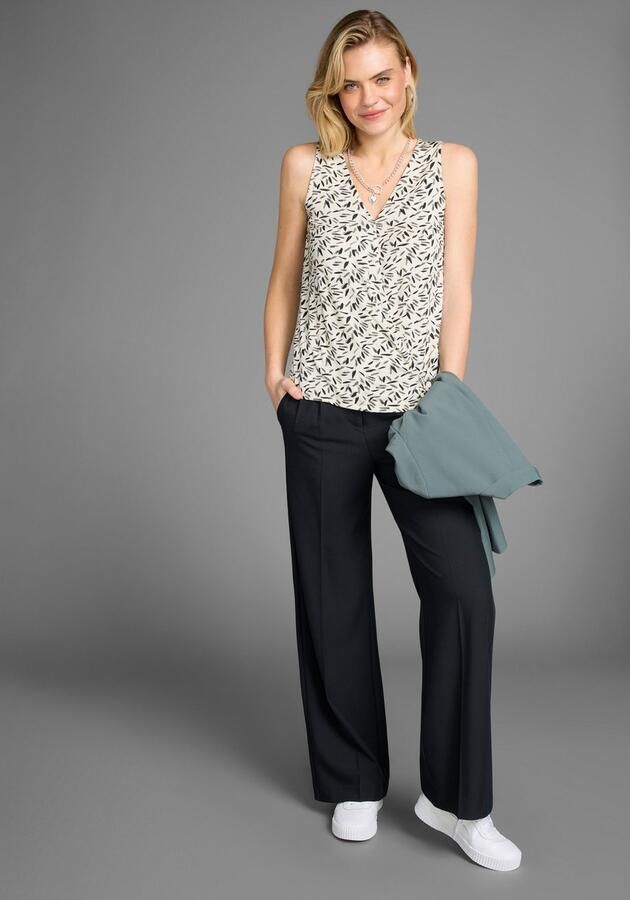 Laura Scott Tanktop in vrouwelijke stijl met v-hals & strik - Foto 4