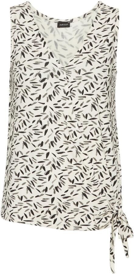 Laura Scott Tanktop in vrouwelijke stijl met v-hals & strik - Foto 6