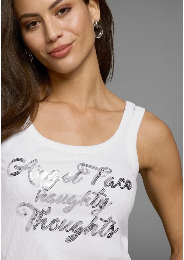 Laura Scott Tanktop met opvallende pailletten