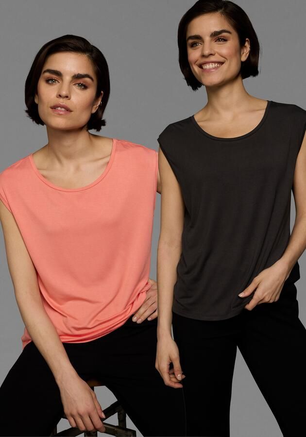 Laura Scott Top met afgeronde zoomafwerking (2 stuks) - Foto 7