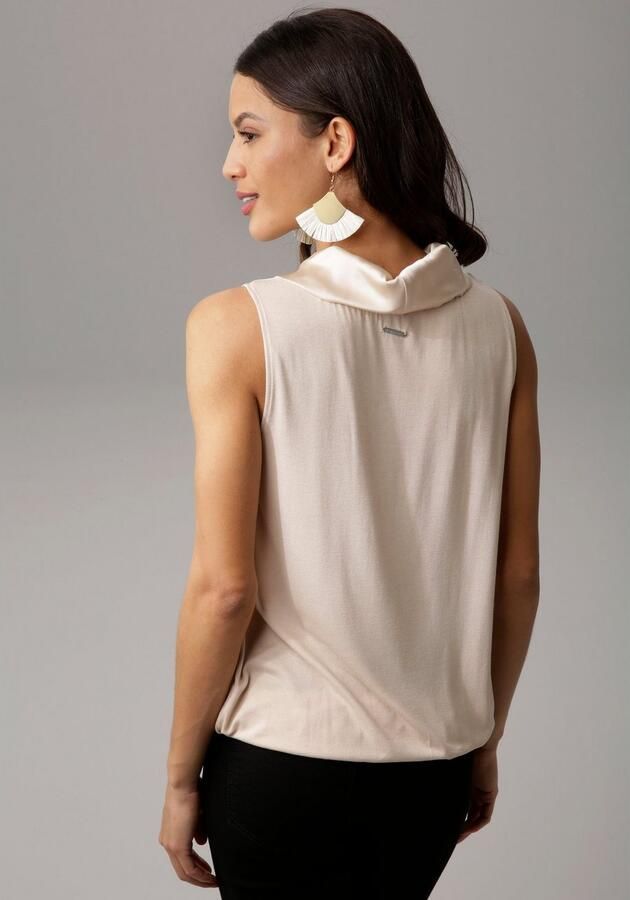 Laura Scott Top van satijn en jersey - Foto 3