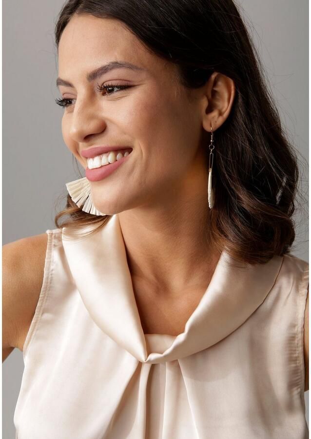 Laura Scott Top van satijn en jersey