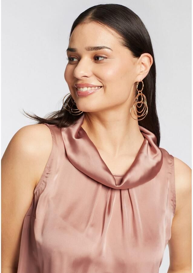 Laura Scott Top van satijn en jersey