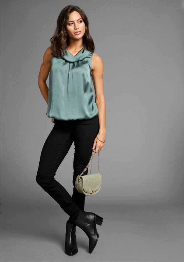 Laura Scott Top van satijn en jersey - Foto 3