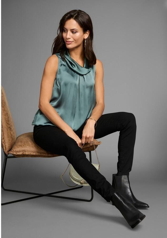 Laura Scott Top van satijn en jersey - Foto 2