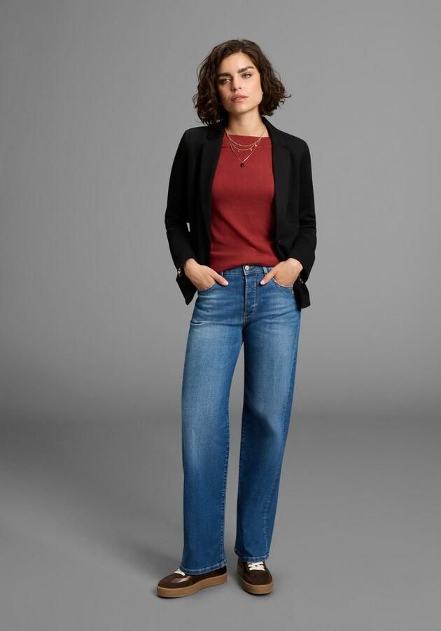 Laura Scott Trui met 3 4 mouwen lichte overgangstrui met knoopdetail - Foto 4