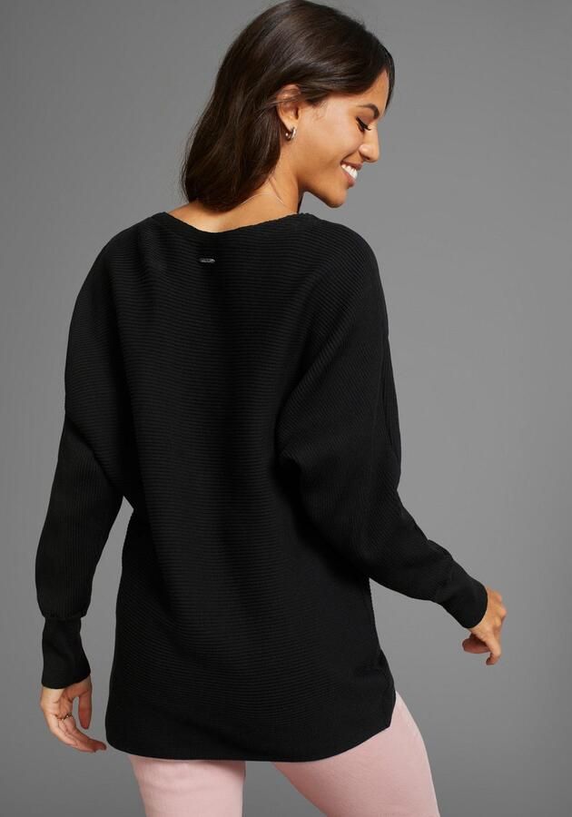 Laura Scott Trui met ronde hals in oversized vorm met ribstructuur - Foto 3