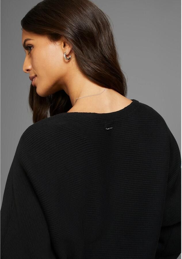 Laura Scott Trui met ronde hals in oversized vorm met ribstructuur - Foto 2