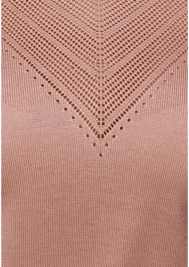 Laura Scott Trui met ronde hals met fijn ajourmotief - Foto 3