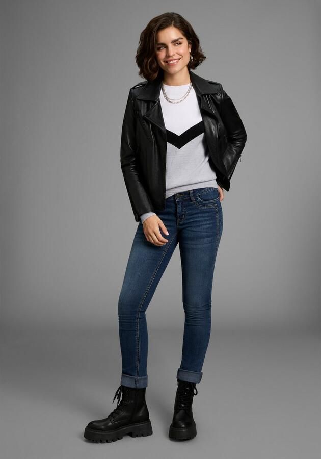 Laura Scott Trui met ronde hals Overgangstrui met casual streepjespatroon - Foto 5