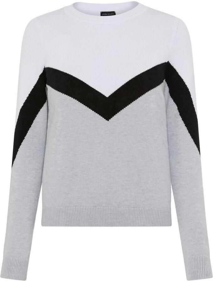 Laura Scott Trui met ronde hals Overgangstrui met casual streepjespatroon - Foto 2