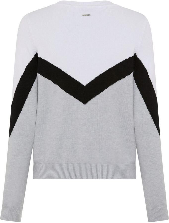 Laura Scott Trui met ronde hals Overgangstrui met casual streepjespatroon