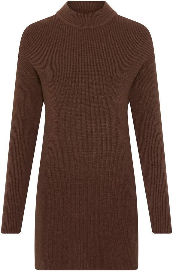 Laura Scott Trui met staande kraag zacht winterbreisel met zijspliten nieuwe collectie - Foto 5