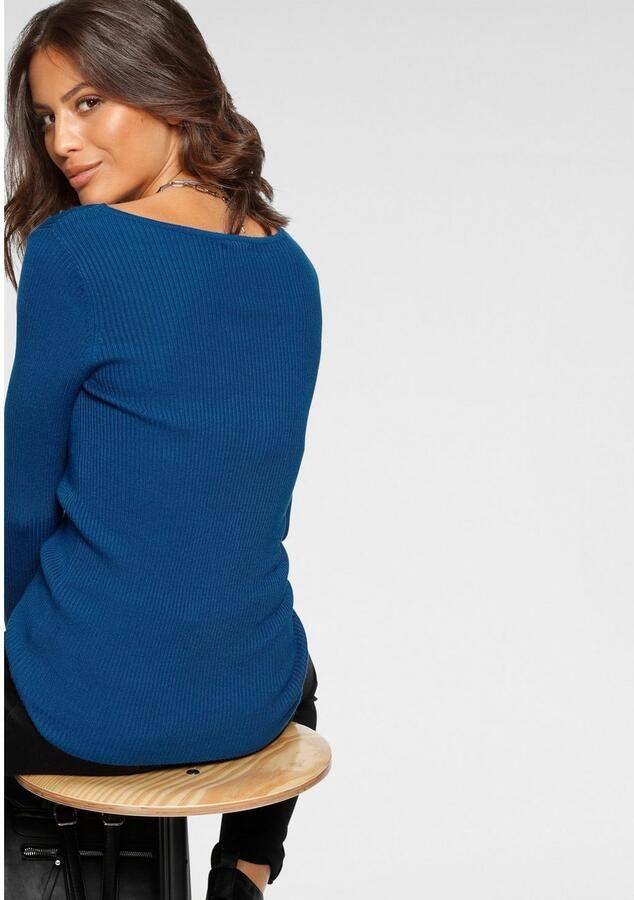 Laura Scott Trui met V-hals met elegant schulprandje - Foto 5