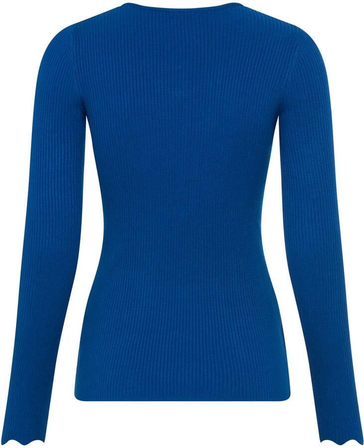 Laura Scott Trui met V-hals met elegant schulprandje