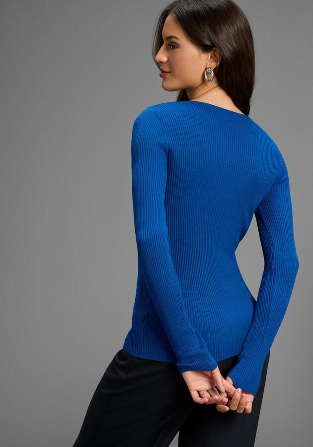 Laura Scott Trui met V-hals met elegant schulprandje - Foto 12