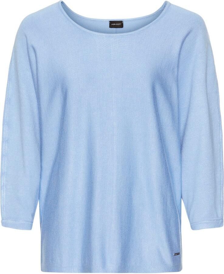 Laura Scott Trui met vleermuismouwen met 3 4 mouwen en casual vorm