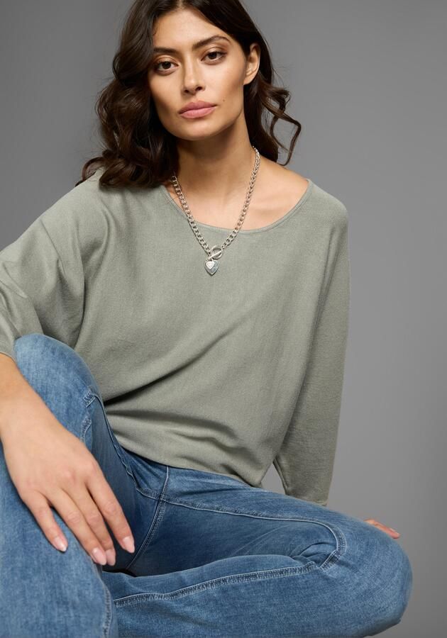 Laura Scott Trui met vleermuismouwen met 3 4 mouwen en casual vorm - Foto 7