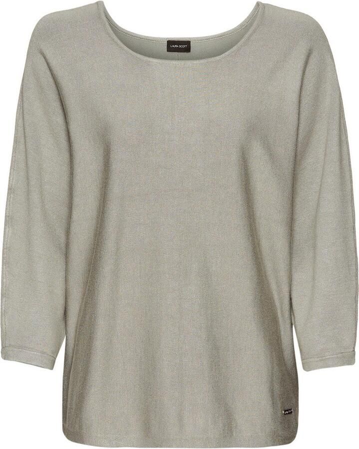 Laura Scott Trui met vleermuismouwen met 3 4 mouwen en casual vorm