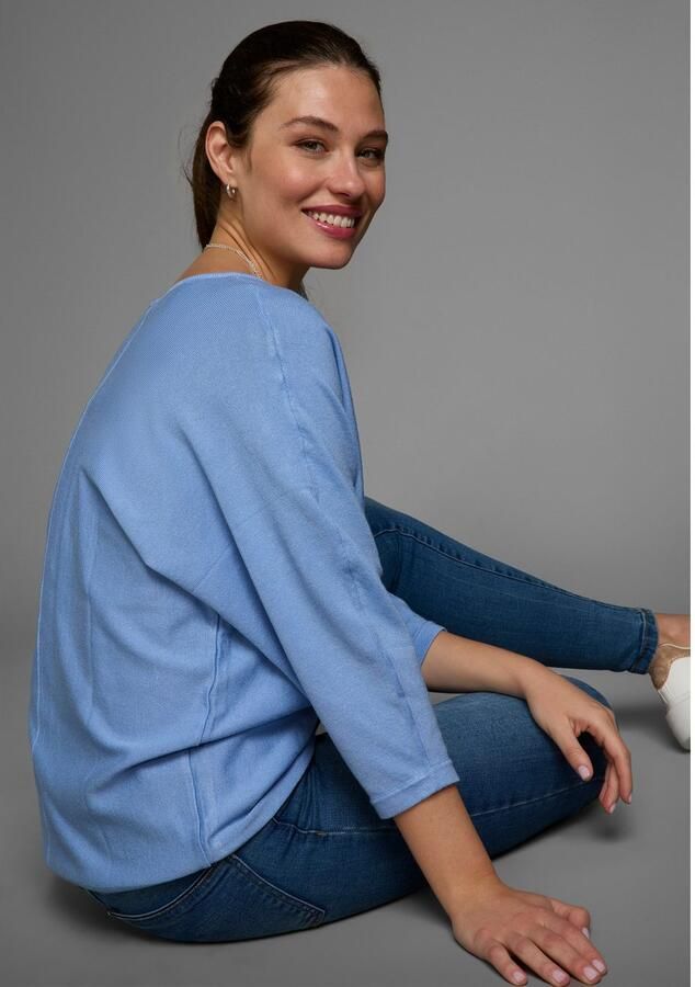 Laura Scott Trui met vleermuismouwen met 3 4 mouwen en casual vorm - Foto 5