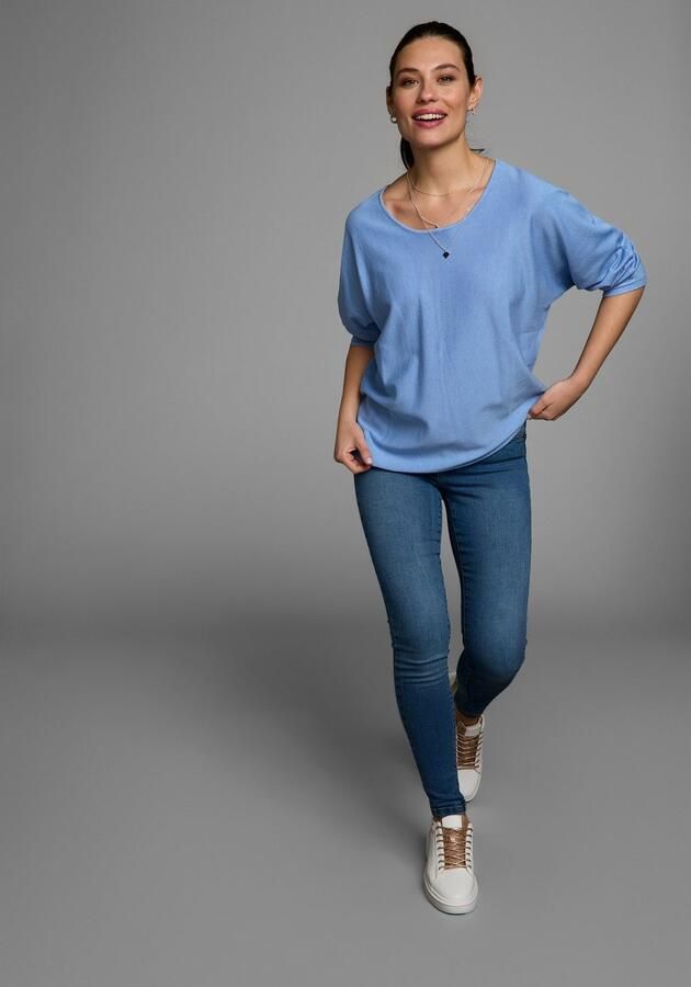 Laura Scott Trui met vleermuismouwen met 3 4 mouwen en casual vorm - Foto 9