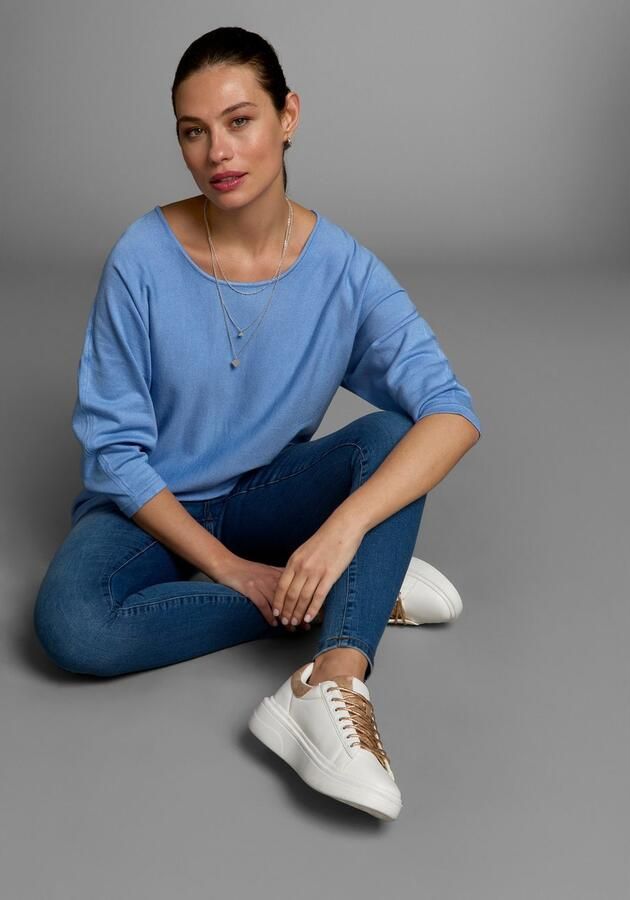 Laura Scott Trui met vleermuismouwen met 3 4 mouwen en casual vorm - Foto 10