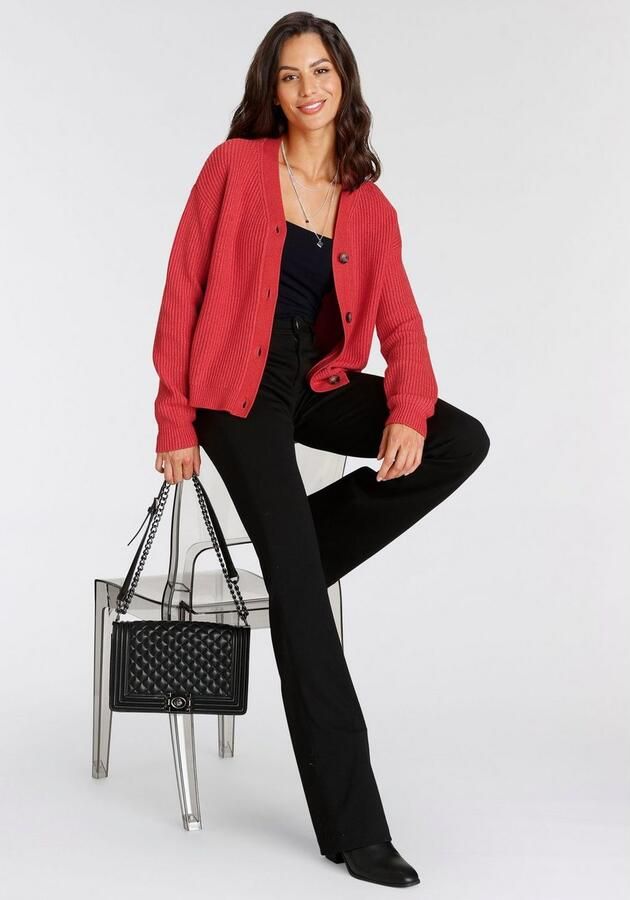 Laura Scott Vest Grofgebreid in modieuze korte vorm - Foto 5