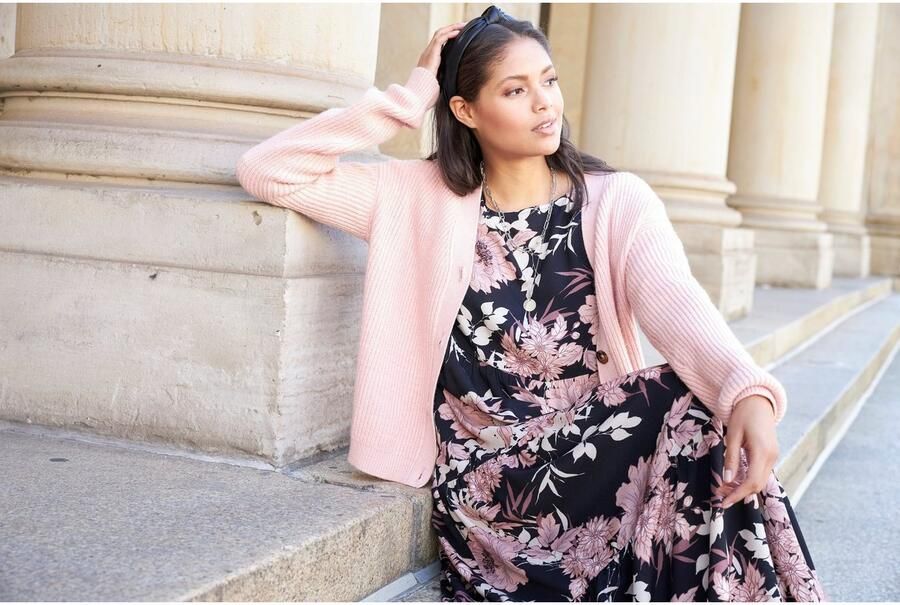 Laura Scott Vest Grofgebreid in modieuze korte vorm - Foto 10