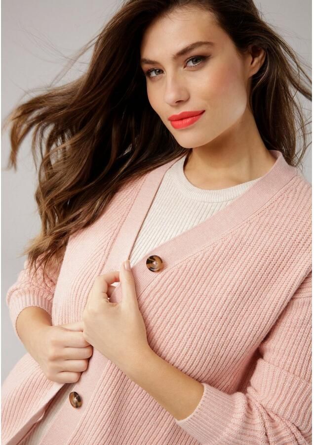 Laura Scott Vest Grofgebreid in modieuze korte vorm - Foto 3