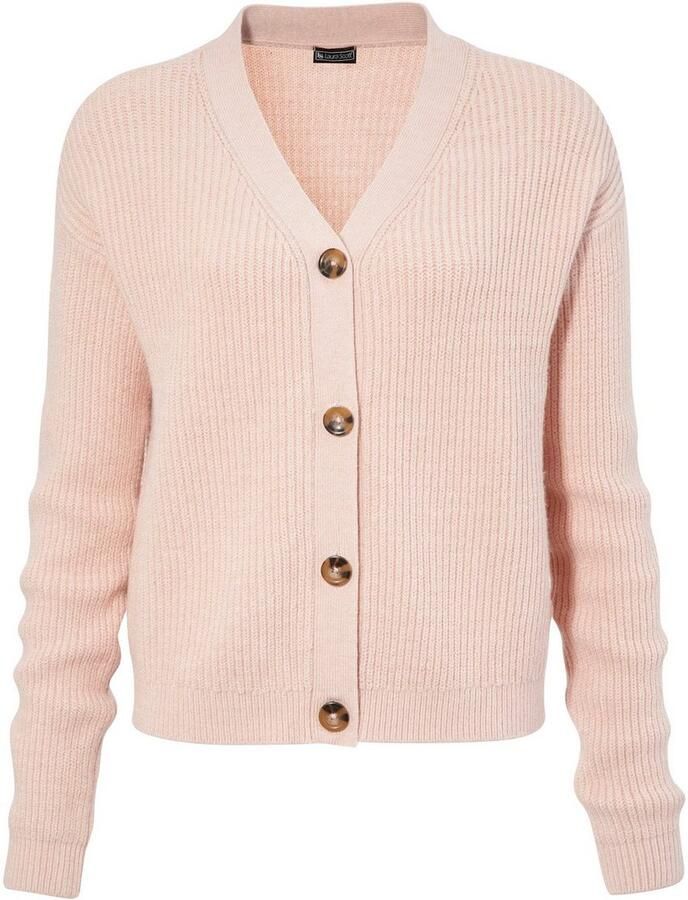 Laura Scott Vest Grofgebreid in modieuze korte vorm