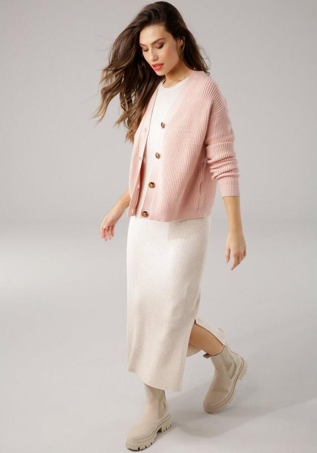 Laura Scott Vest Grofgebreid in modieuze korte vorm - Foto 7