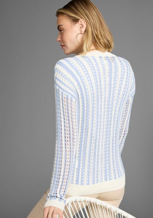 Laura Scott Vest met strepen en trendy ajourpatroon - Foto 4