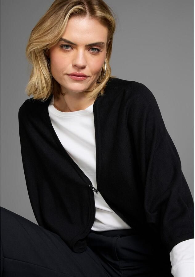 Laura Scott Vest oversized met sluiting en 3 4 mouwen - Foto 2