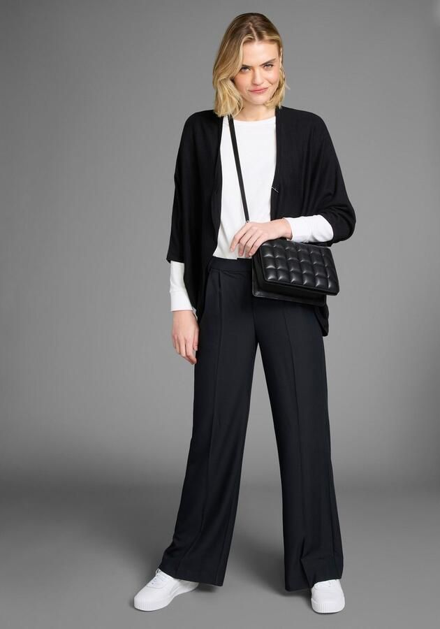 Laura Scott Vest oversized met sluiting en 3 4 mouwen - Foto 4