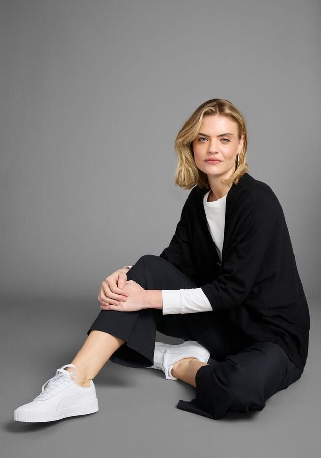 Laura Scott Vest oversized met sluiting en 3 4 mouwen - Foto 5