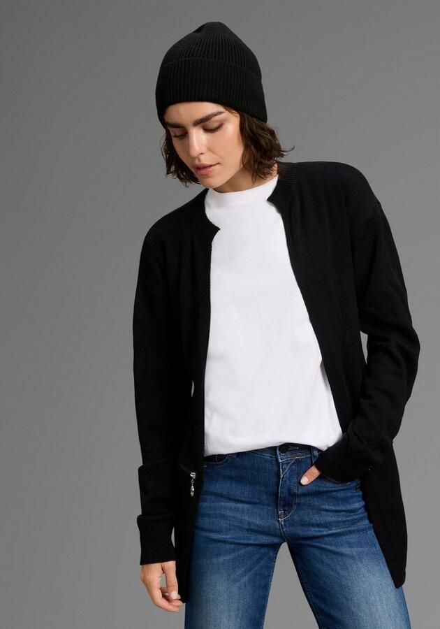 Laura Scott Vest zacht overgangsbreisel in casual lange vorm met ritssluitingdetails - Foto 4