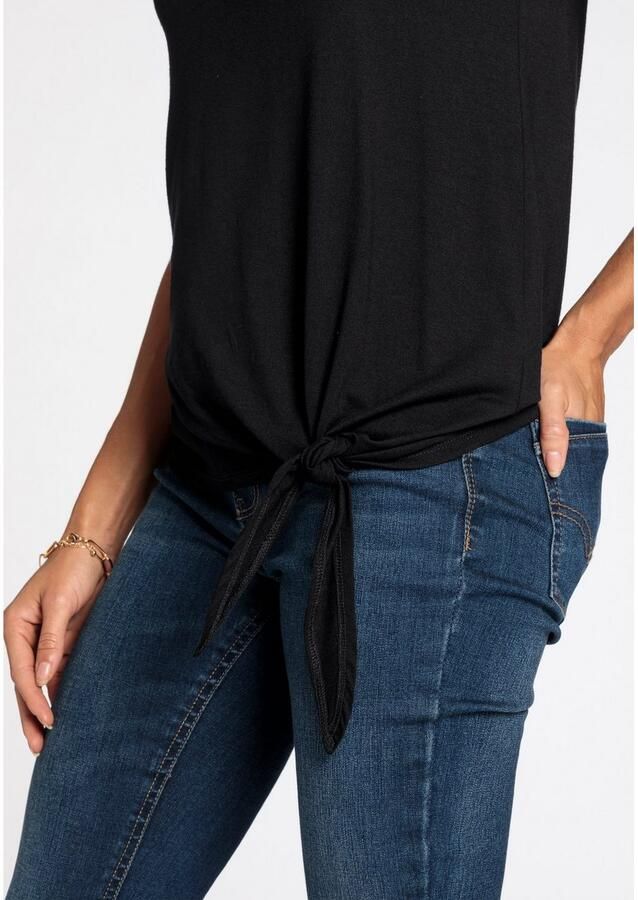 Laura Scott Wikkelshirt halfarm figuurvolgende pasvorm van single jersey en kant - Foto 2