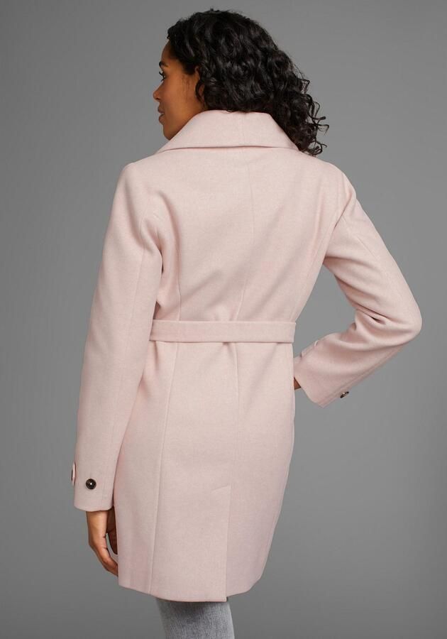 Laura Scott Wollen jas met reverskraag en riem (2-delig) - Foto 2