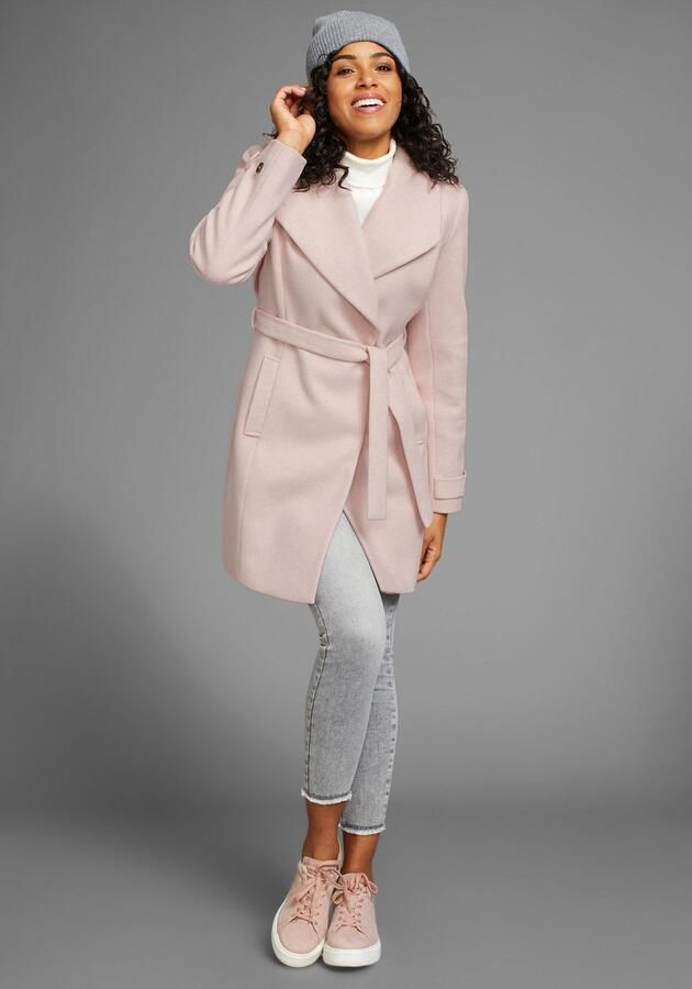 Laura Scott Wollen jas met reverskraag en riem (2-delig) - Foto 3