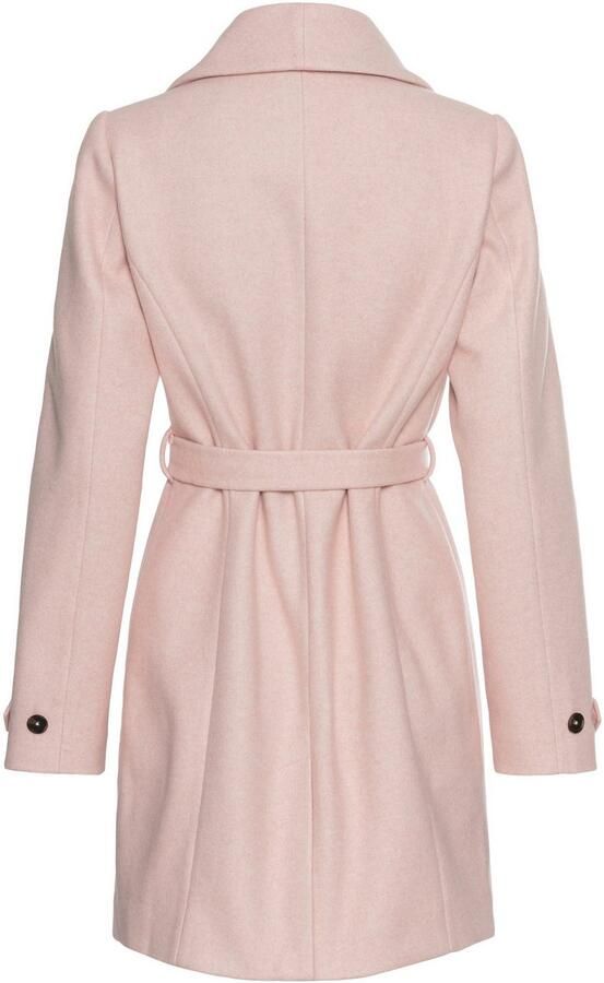 Laura Scott Wollen jas met reverskraag en riem (2-delig) - Foto 4