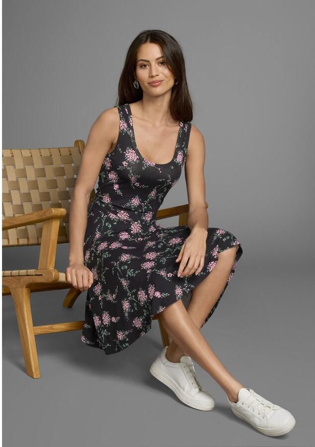 Laura Scott Zomerjurk figuurvolgende pasvorm feminiene stijl van viscosemix - Foto 2