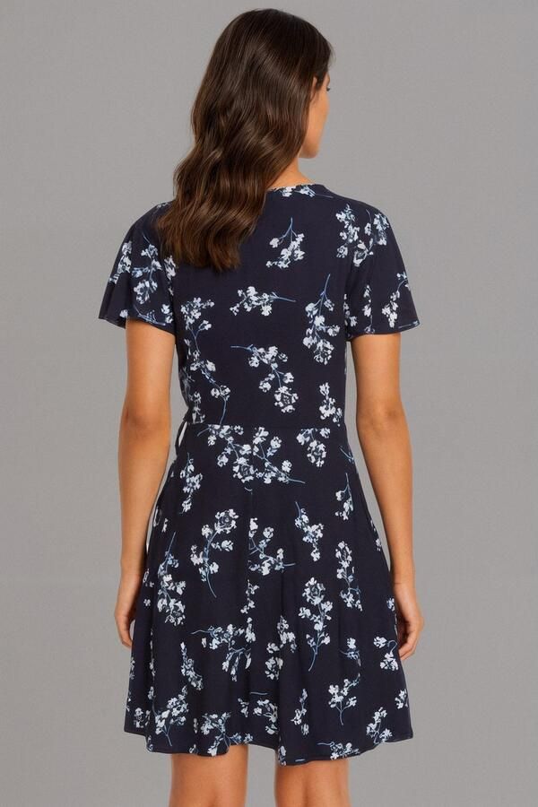 Laura Scott Zomerjurk in wikkel-look met ro tische bloe print - Foto 2