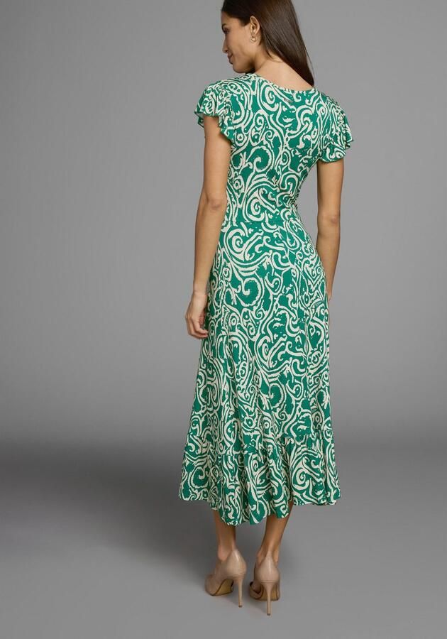 Laura Scott Zomerjurk met alloverprint & licht gerimpelde vleugelmouwen - Foto 6