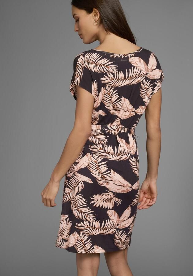 Laura Scott Zomerjurk met zomerse alloverprint incl. strikband - Foto 2