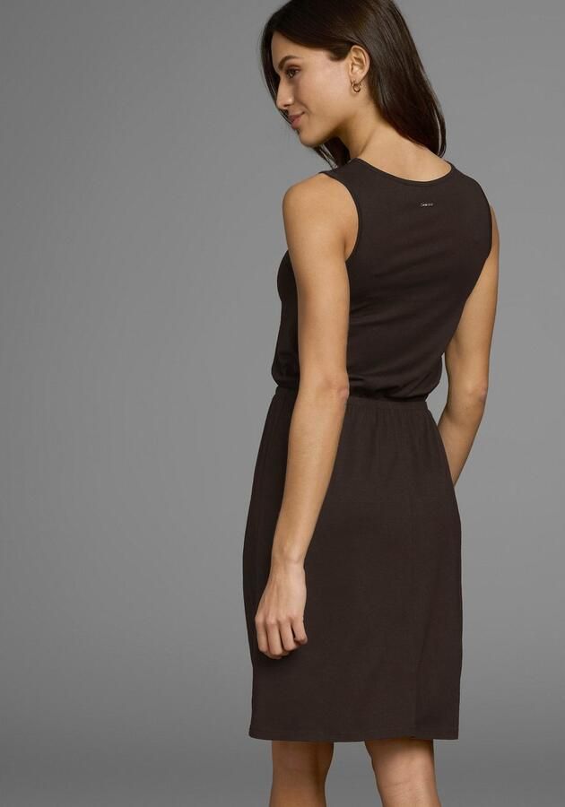 Laura Scott Zomerjurk V-hals met glanzende ritssluiting - Foto 2