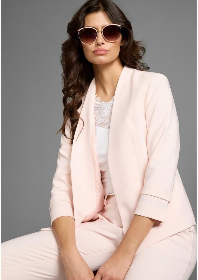 Laura Scott Zonnebril met goudkleurige volle rand en roze halfrand nieuw