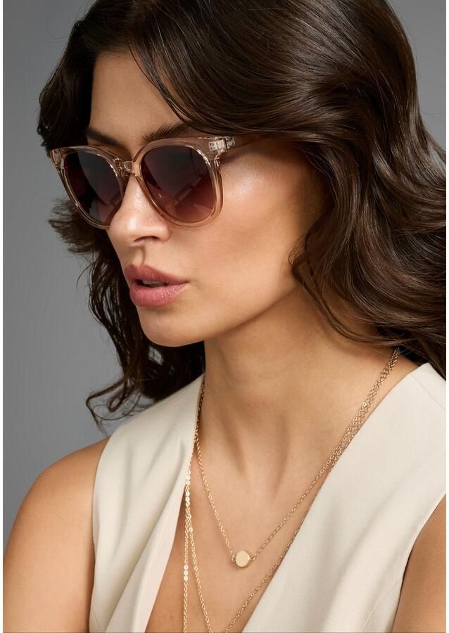 Laura Scott Zonnebril met transparante rand & goudkleurige detail nieuw - Foto 2