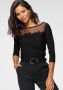 Laura Scott Shirt met ronde hals 3 4-mouw figuurgetailleerde snit - Thumbnail 1