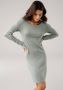 Laura Scott Gebreide jurk met elegant schulprandje - Thumbnail 1