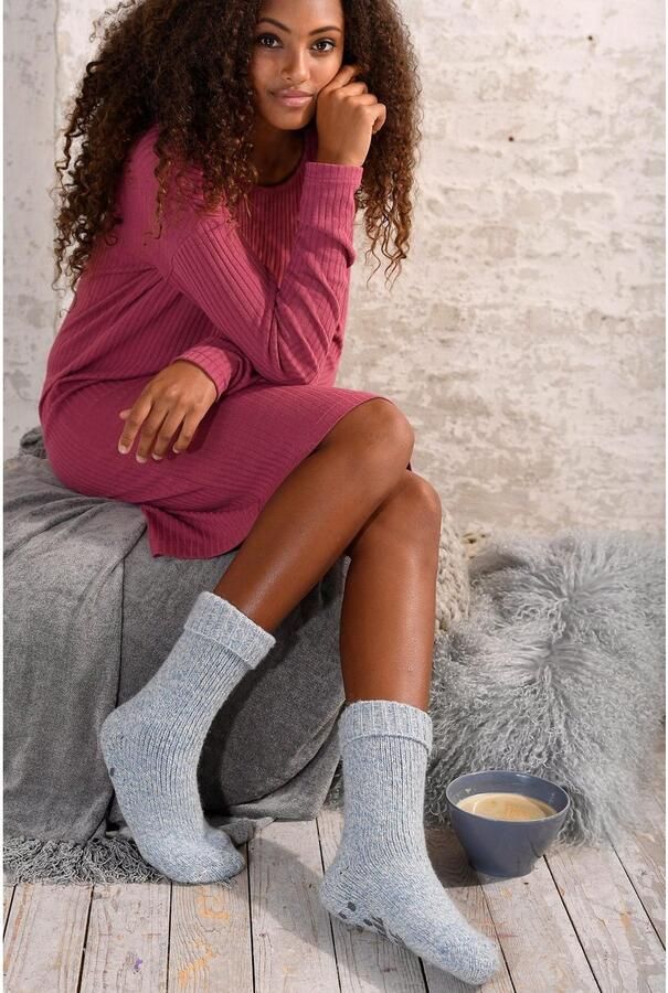 Lavana ABS-sokken gebreid met antislip zool (set 1 paar) - Foto 2